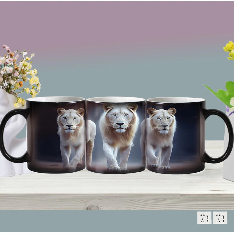 Coffee Mugs Creative Animals Lion Tiger  Gifts