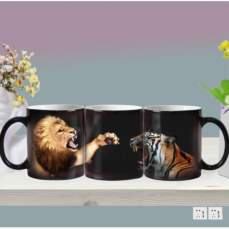 Coffee Mugs Creative Animals Lion Tiger  Gifts