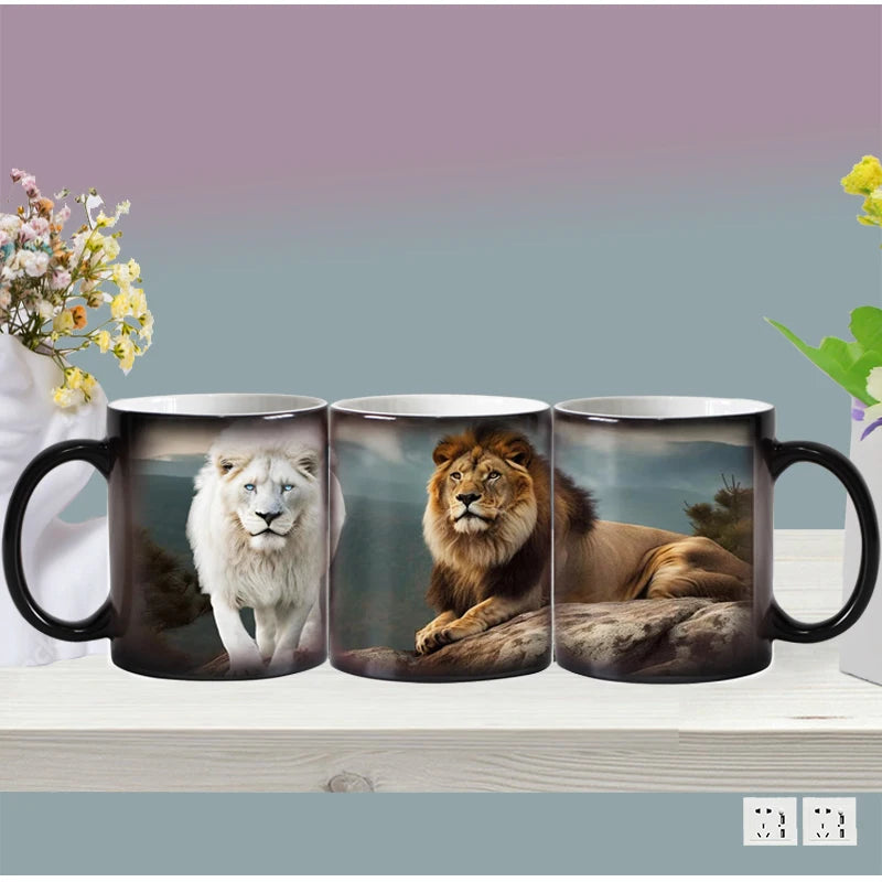 Coffee Mugs Creative Animals Lion Tiger  Gifts