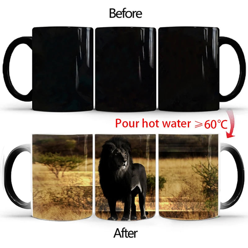 Coffee Mugs Creative Animals Lion Tiger  Gifts
