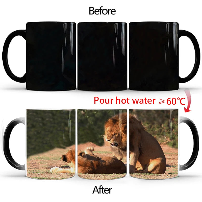 Coffee Mugs Creative Animals Lion Tiger  Gifts