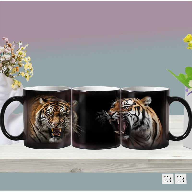 Coffee Mugs Creative Animals Lion Tiger  Gifts
