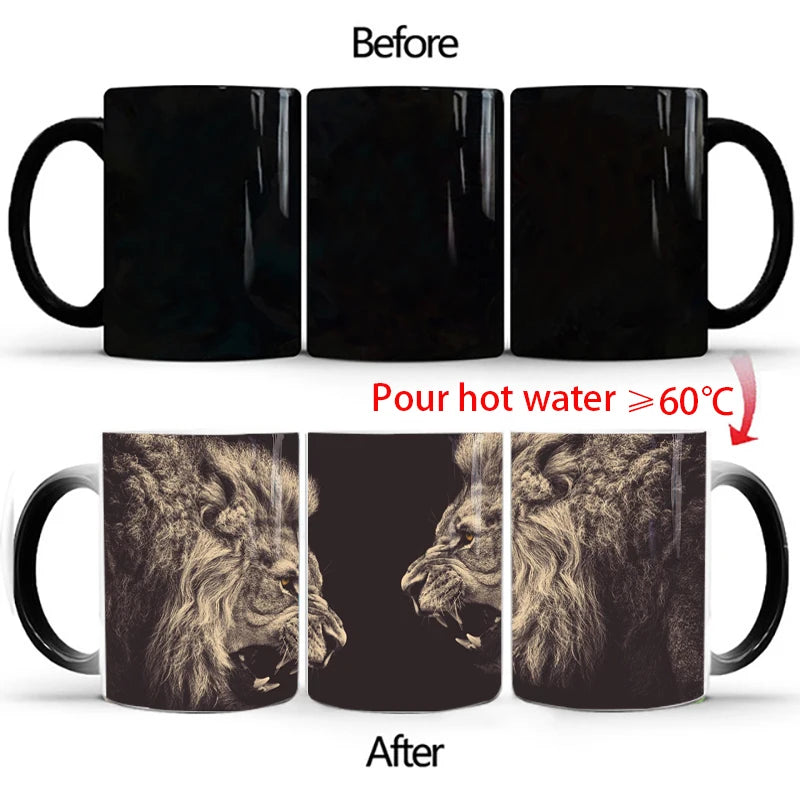 Coffee Mugs Creative Animals Lion Tiger  Gifts