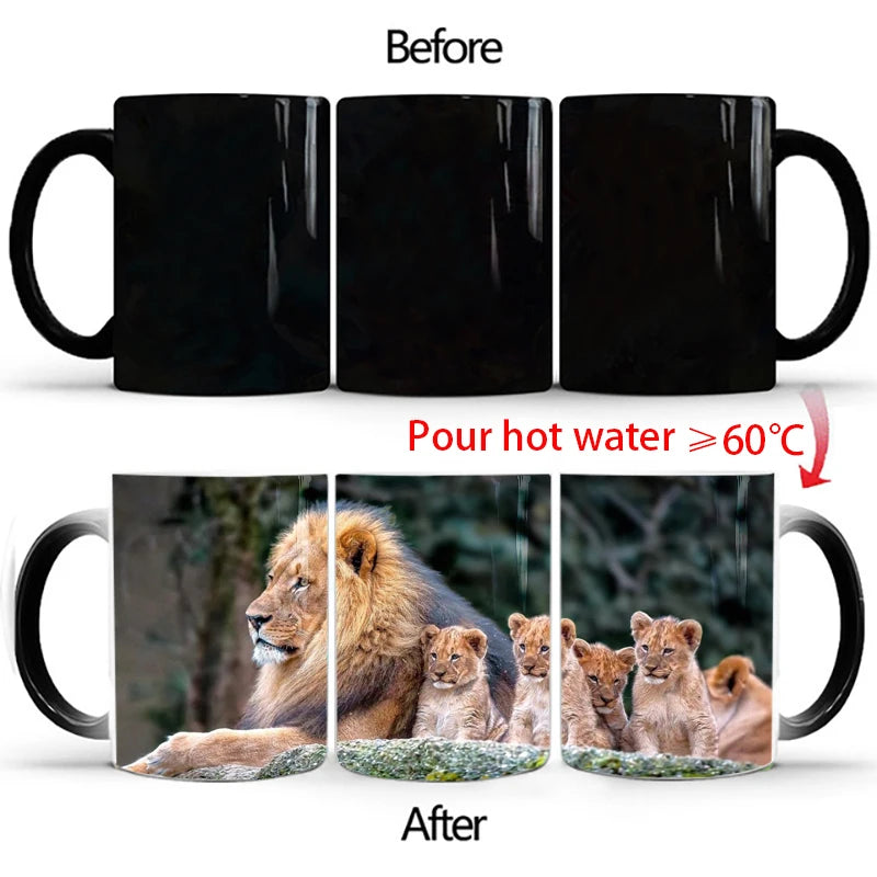 Coffee Mugs Creative Animals Lion Tiger  Gifts