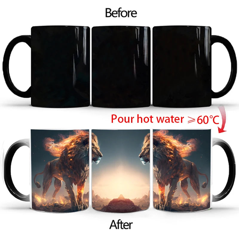 Coffee Mugs Creative Animals Lion Tiger  Gifts