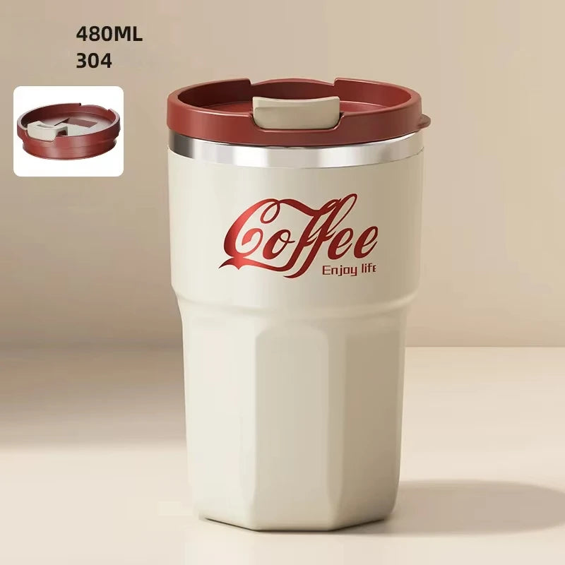 480ml Insulated Coffee Mug Stainless Steel
