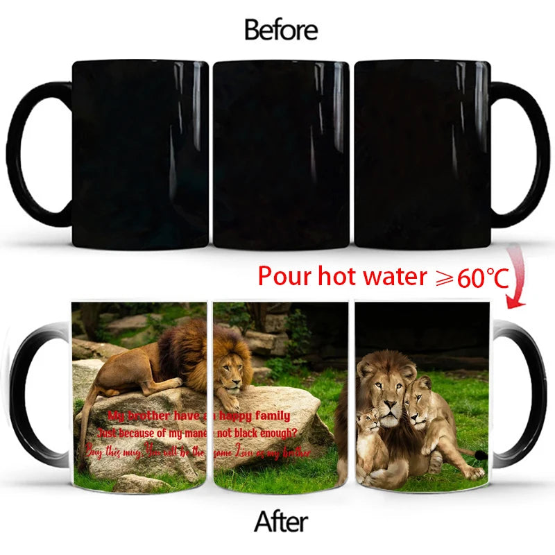 Coffee Mugs Creative Animals Lion Tiger  Gifts