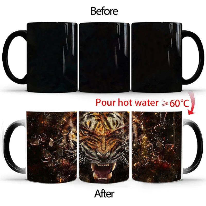 Coffee Mugs Creative Animals Lion Tiger  Gifts