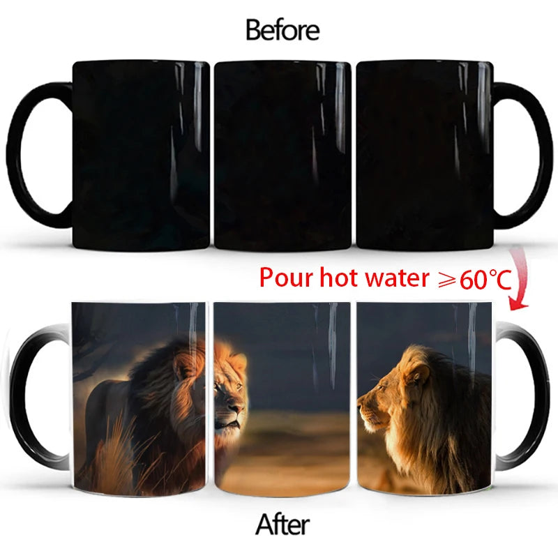 Coffee Mugs Creative Animals Lion Tiger  Gifts