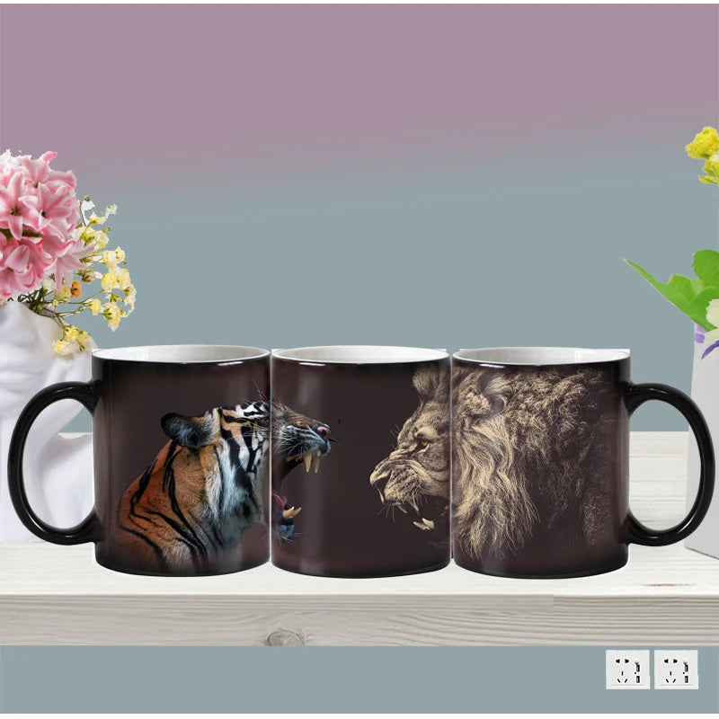Coffee Mugs Creative Animals Lion Tiger  Gifts