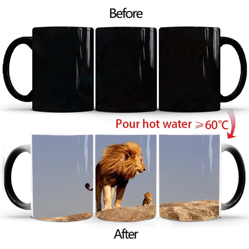 Coffee Mugs Creative Animals Lion Tiger  Gifts