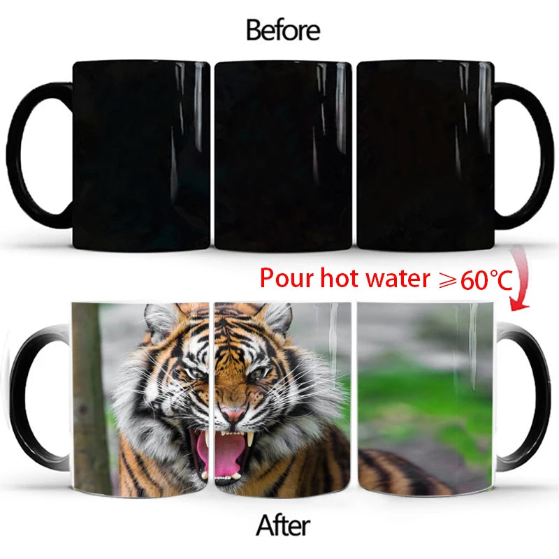 Coffee Mugs Creative Animals Lion Tiger  Gifts