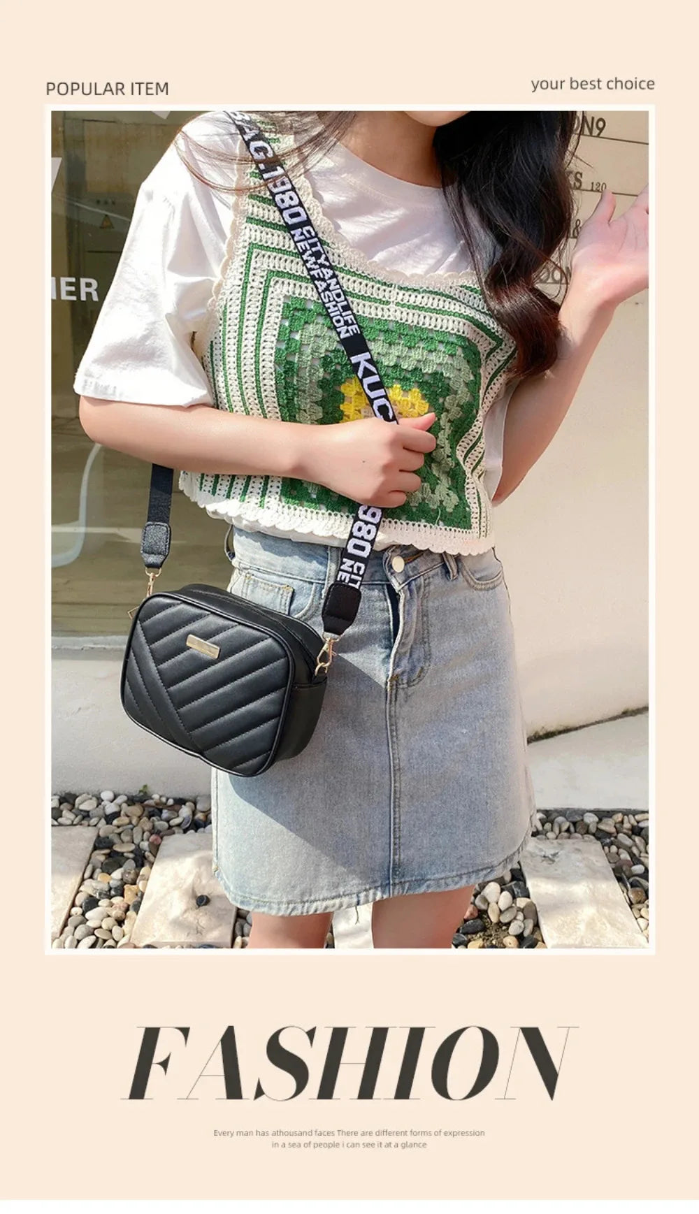 High-Quality Women’s PU Camera Shoulder Bag