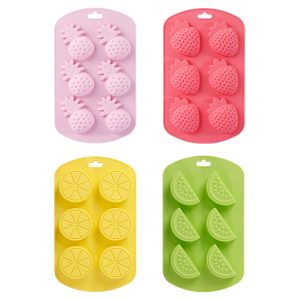 Jelly Yogurt Silicone Ice Cube Tray - Kitchen Fruit-Shaped Durable Cute Easy-to-Release Ice Mold