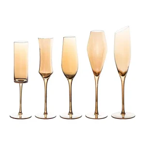 1pcs Nordic Golden Unleaded Crystal Wine Glass