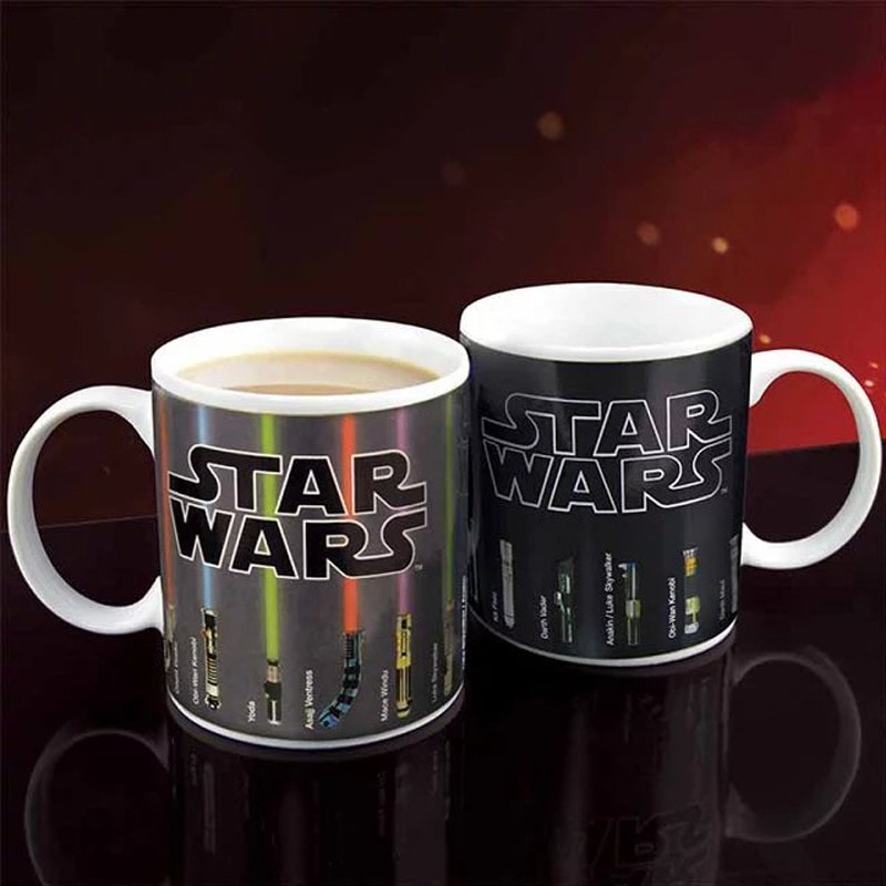 Star war color changing coffee mugs Lightsaber ceramic cups and mugs magic mark drinkware - Image 2