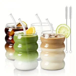 2 High Borosilicate Glass Coffee Cups