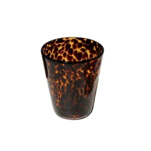 1 Pcs Brown Leopard Grain Cup Glass Transparent Sense Water